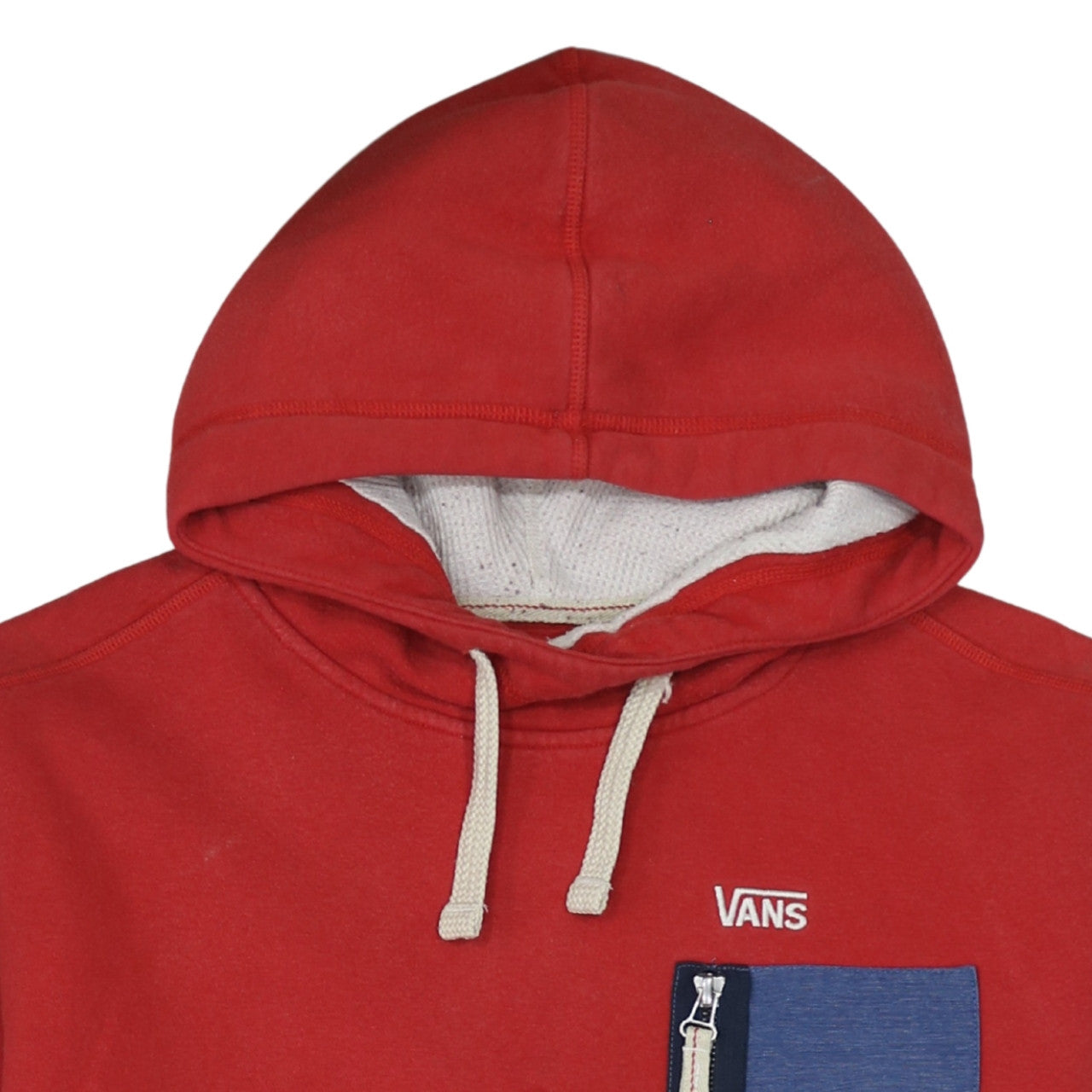 Vans Men's Red Pullover Hoodie XL Fleece Lined Skate Sweatshirt