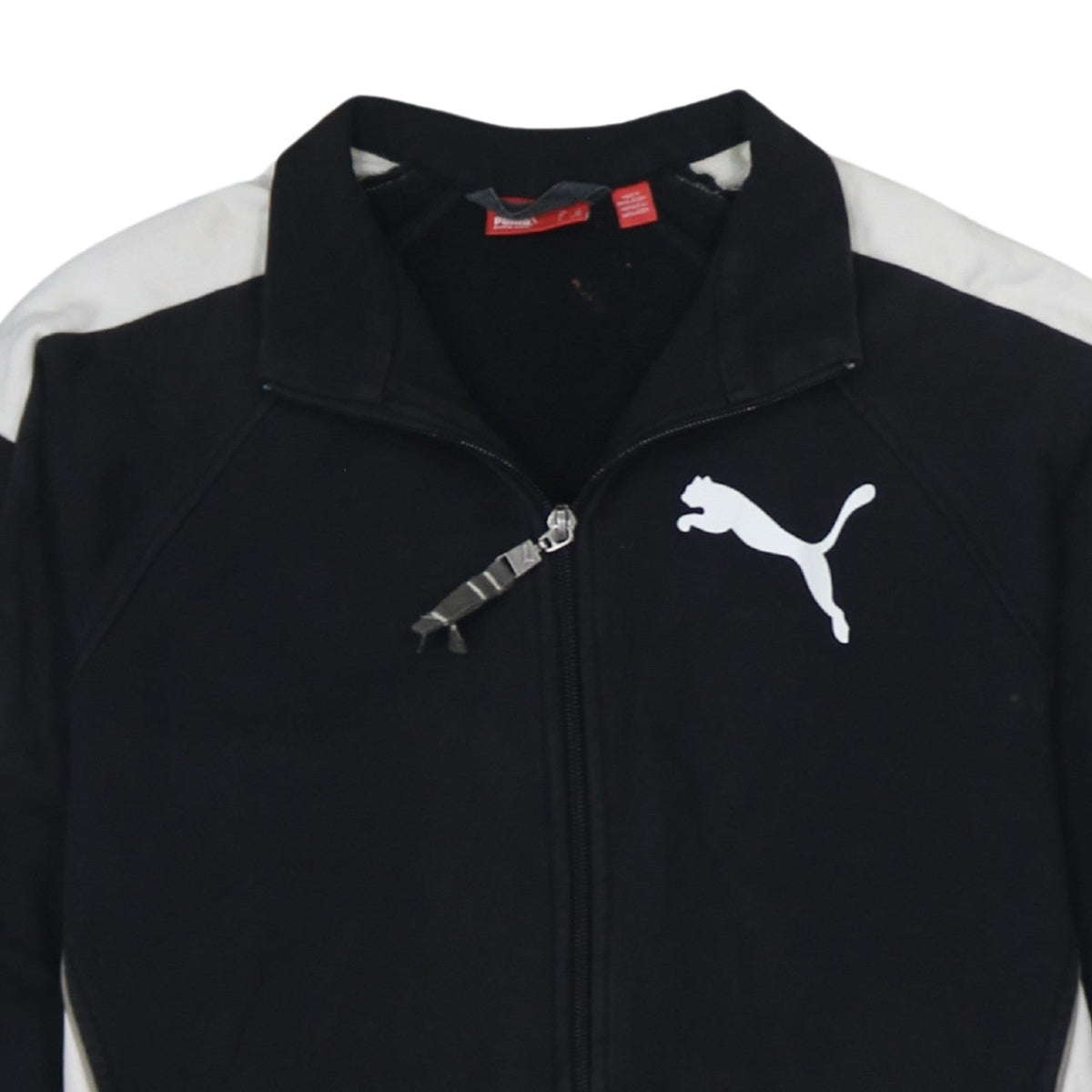 Puma Teens Black Full Zip Sports Sweatshirt L
