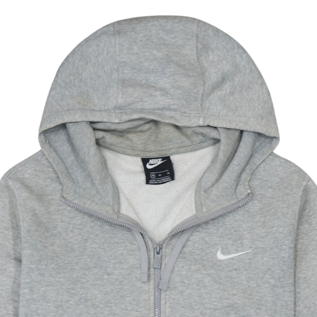 Nike Men's Grey Full Zip Hoodie Size M Regular Fit Sportswear