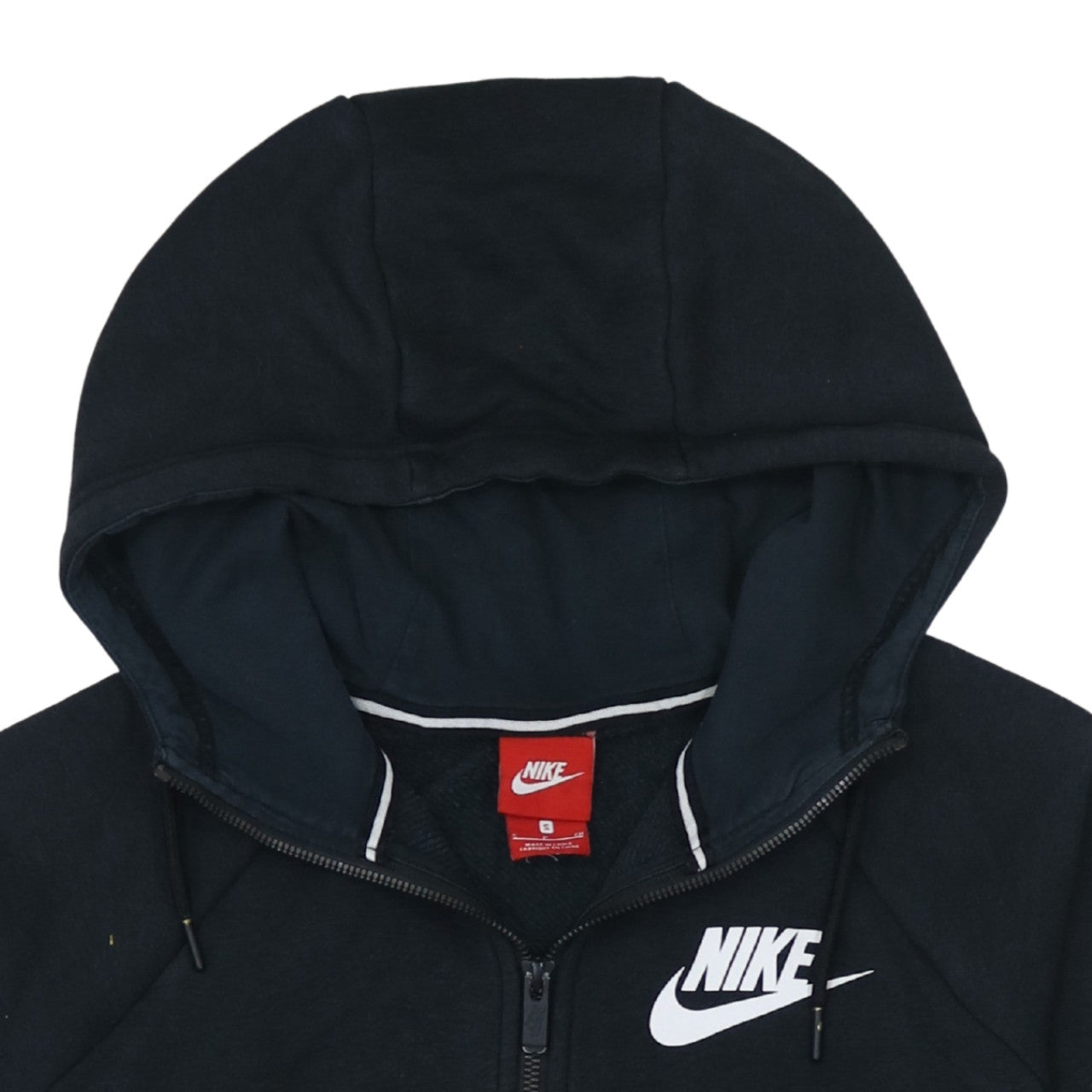 Nike Men's Black Full Zip Hoodie S Regular Fit Sportswear