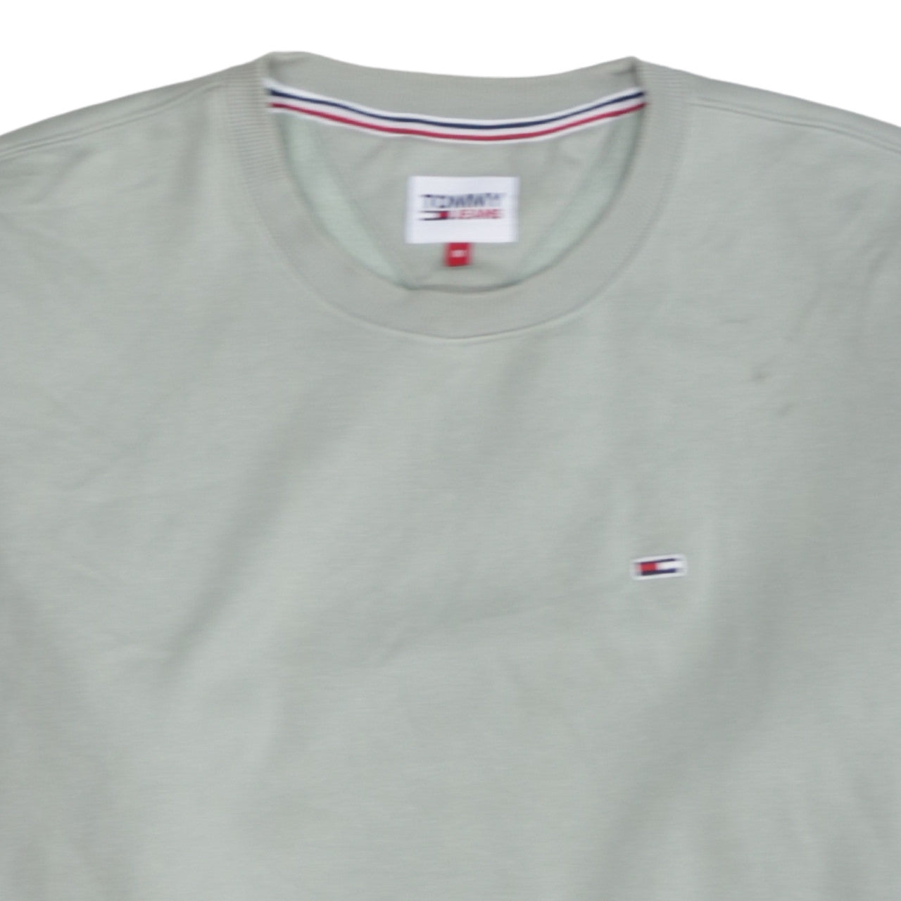 Tommy Jeans Men's Beige Crew Neck Sweatshirt M Pullover Classic Logo