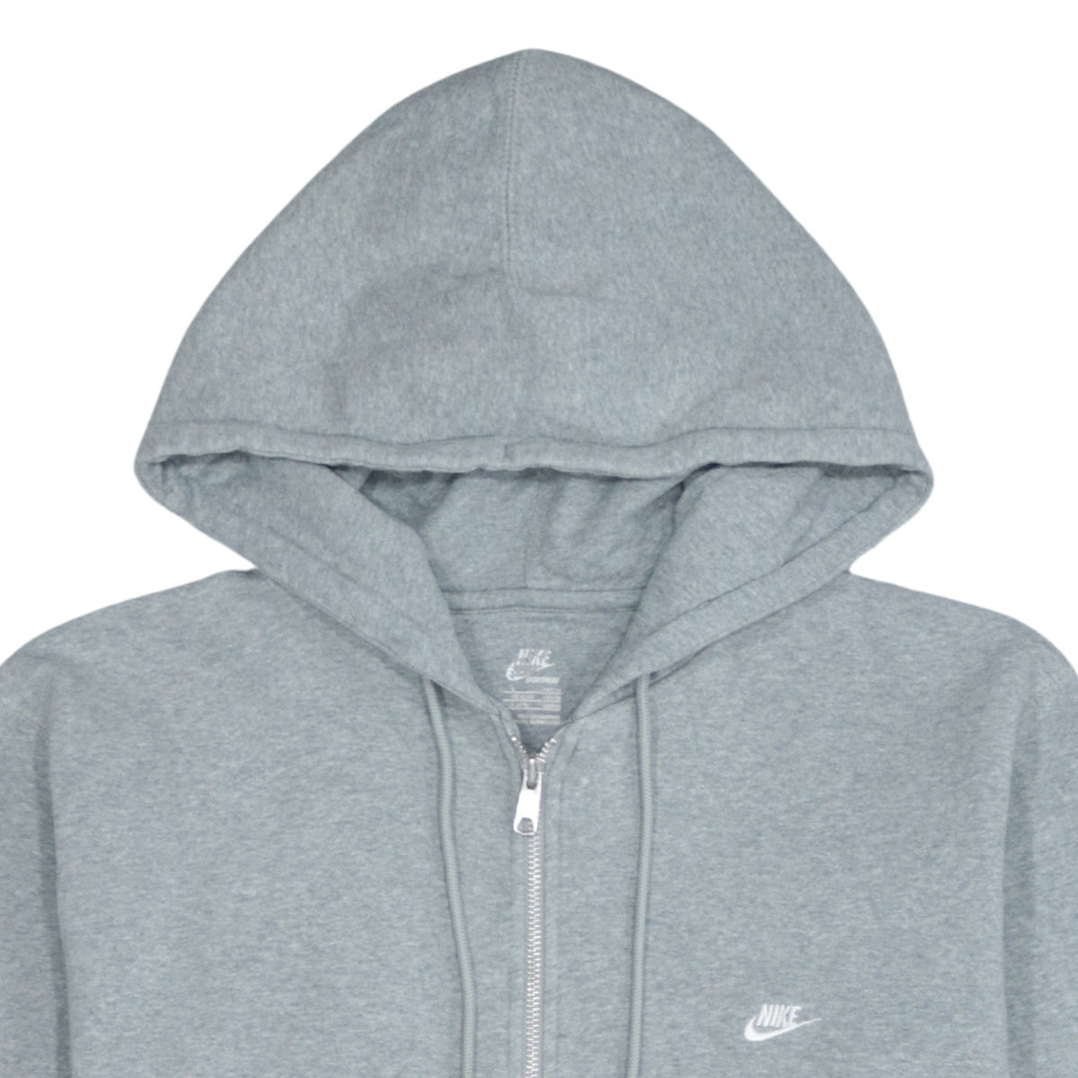 Nike Mens Grey Full Zip Hoodie L Sportswear Cotton Blend