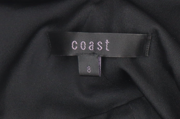 Coast Women’s Black Size 8 V-Neck Sleeveless Sheath Cocktail Dress