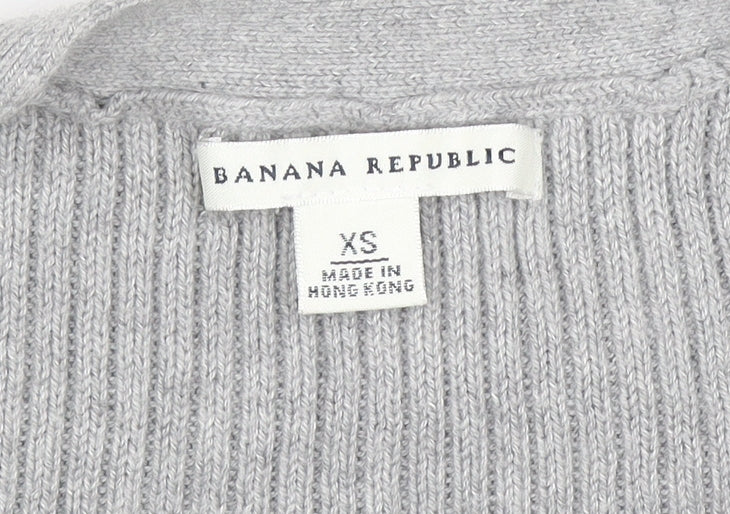 Banana Republic Women’s Grey V-Neck Longline Cardigan XS
