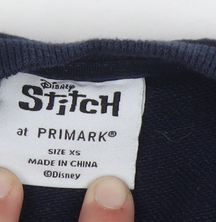Additional view of Primark boys’ blue stitch pullover sweatshirt xs disney embroidered jumper