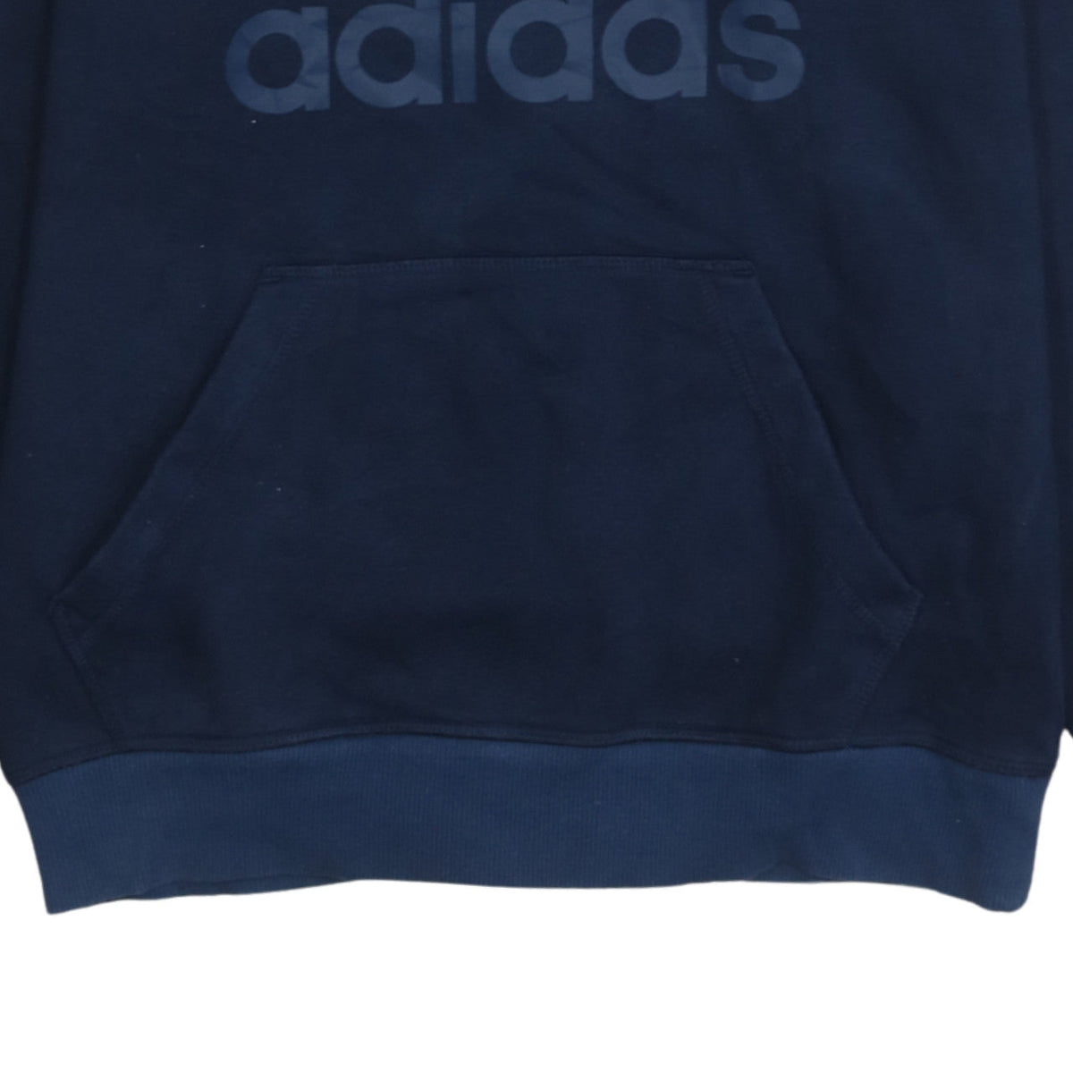 Adidas Men's Blue Pullover Hoodie Small Logo Graphic Fleece Sweatshirt