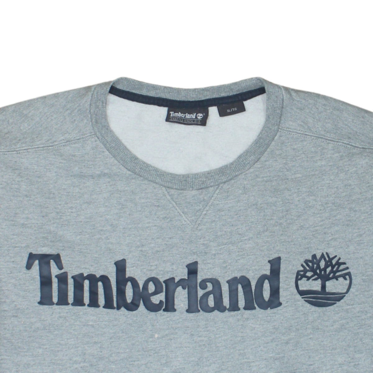 Timberland Men's Grey XL Pullover Sweatshirt Crew Neck Logo