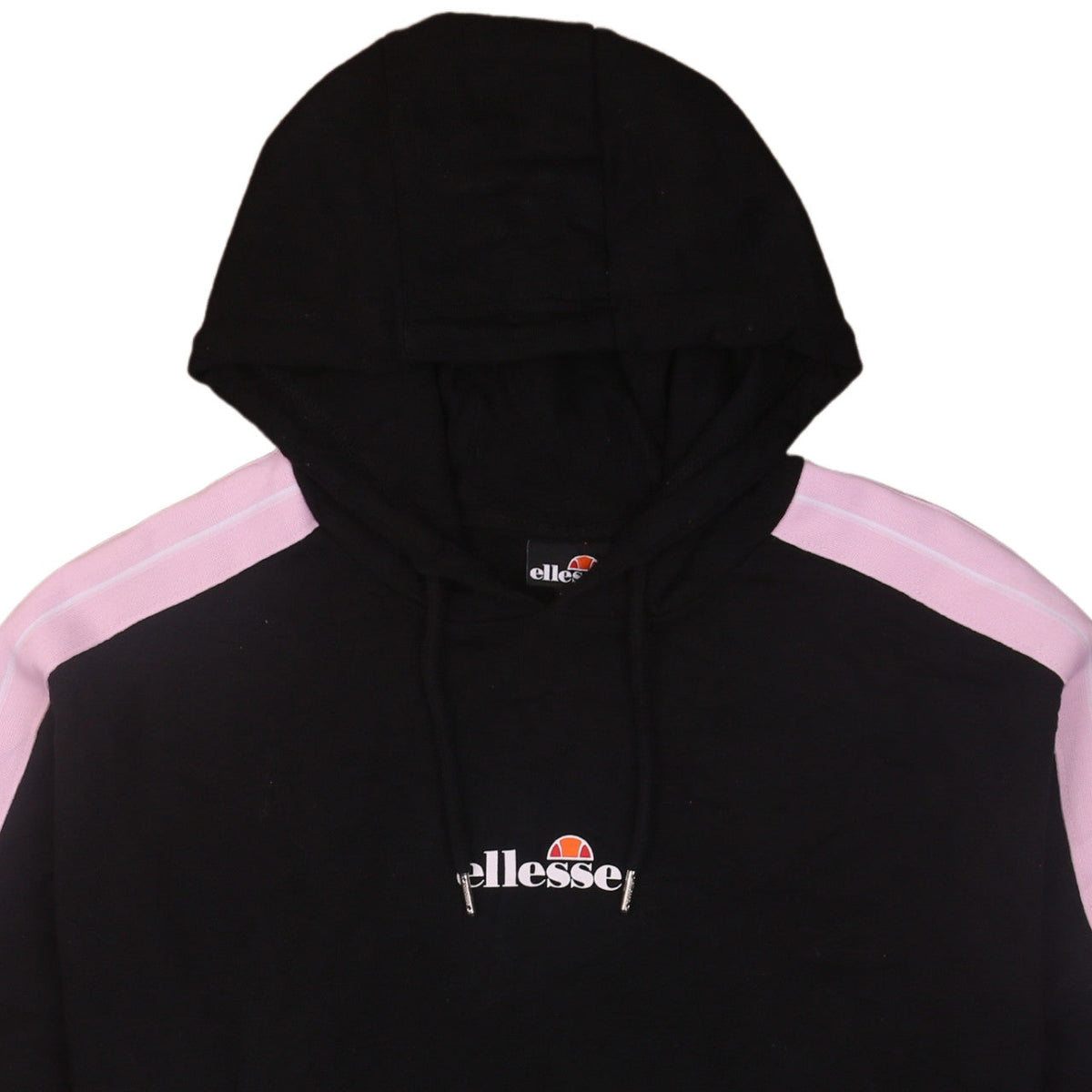 Ellesse Women's Black & Pink Pullover Hoodie UK 10 Cotton Logo