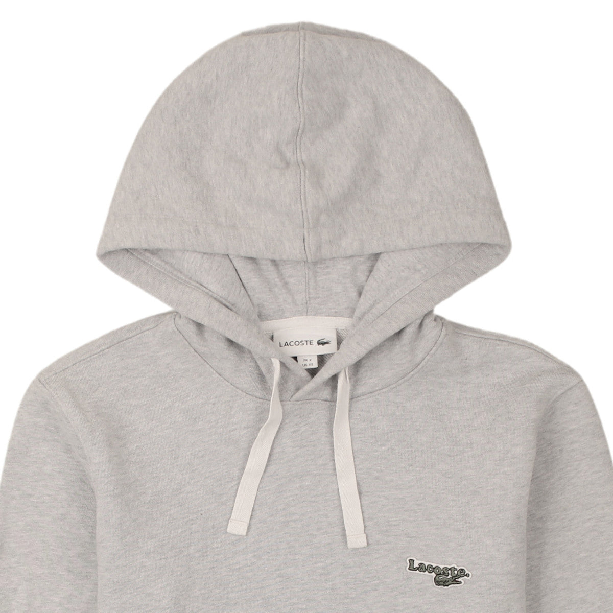Lacoste Men's Grey XS Pullover Hoodie with Logo Detail