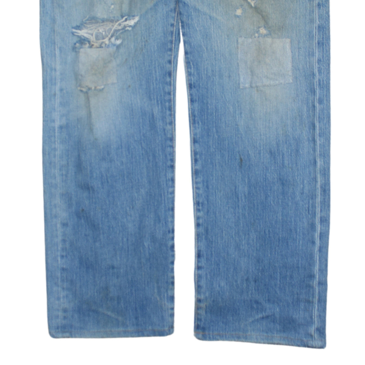 Levi's Men's Blue 501 Straight Leg Distressed Vintage Jeans 32W 34L