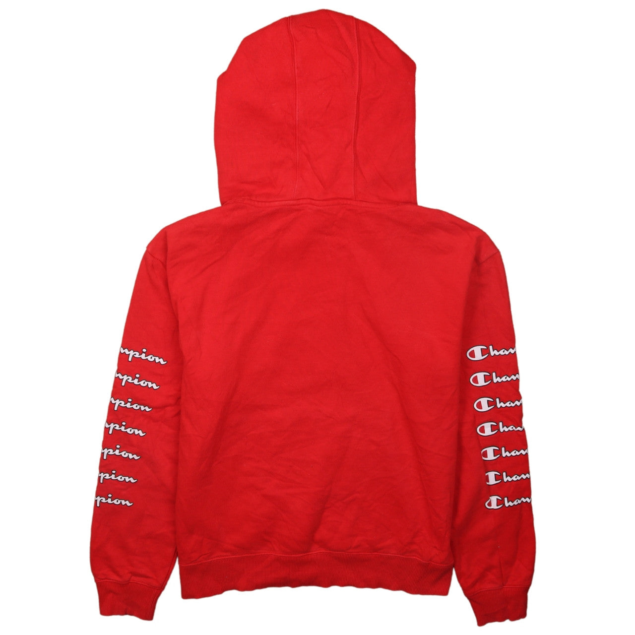 Champion Men Red XS Pullover Hoodie with Logo Print