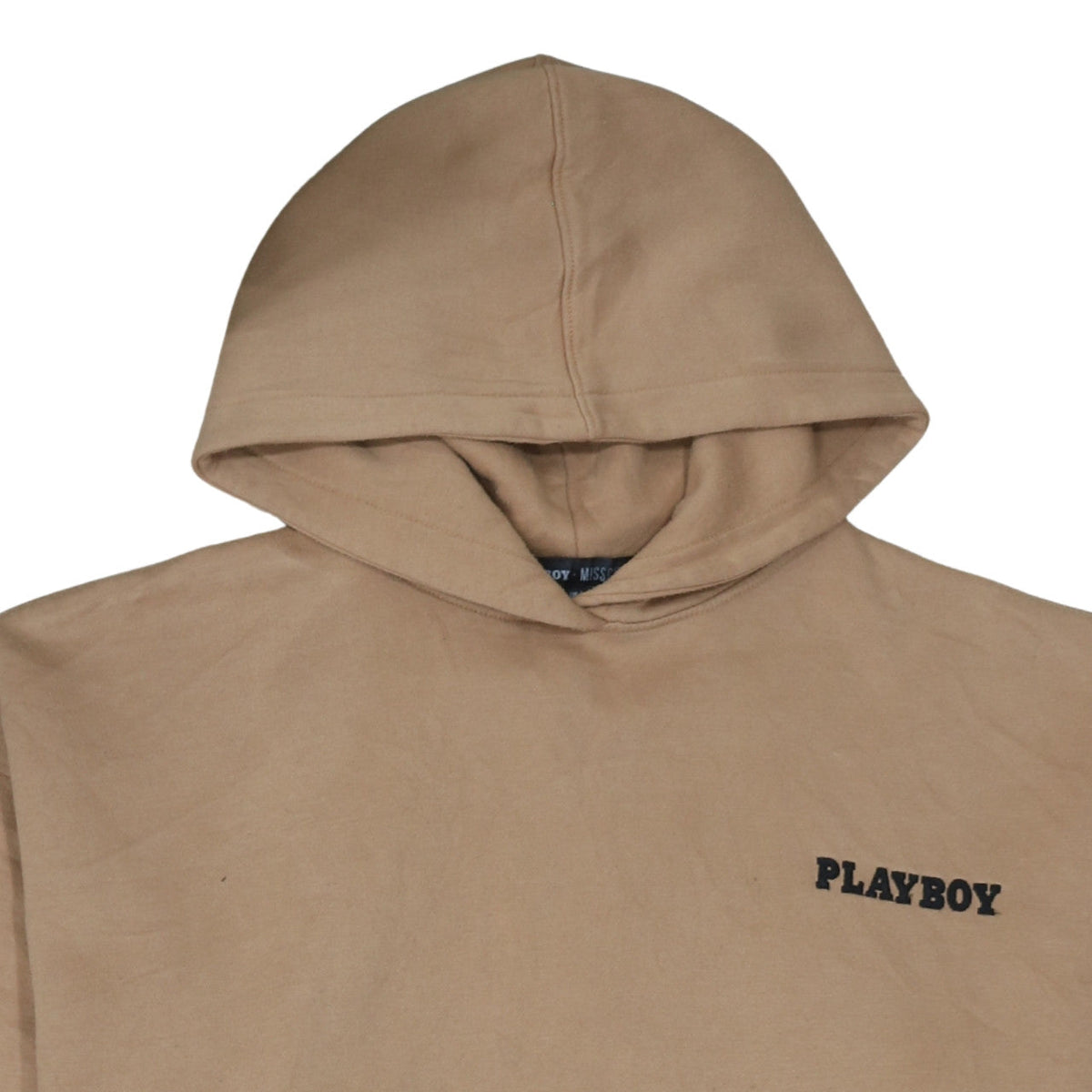 Playboy x Missguided Beige Unisex Hoodie Medium Pullover Graphic