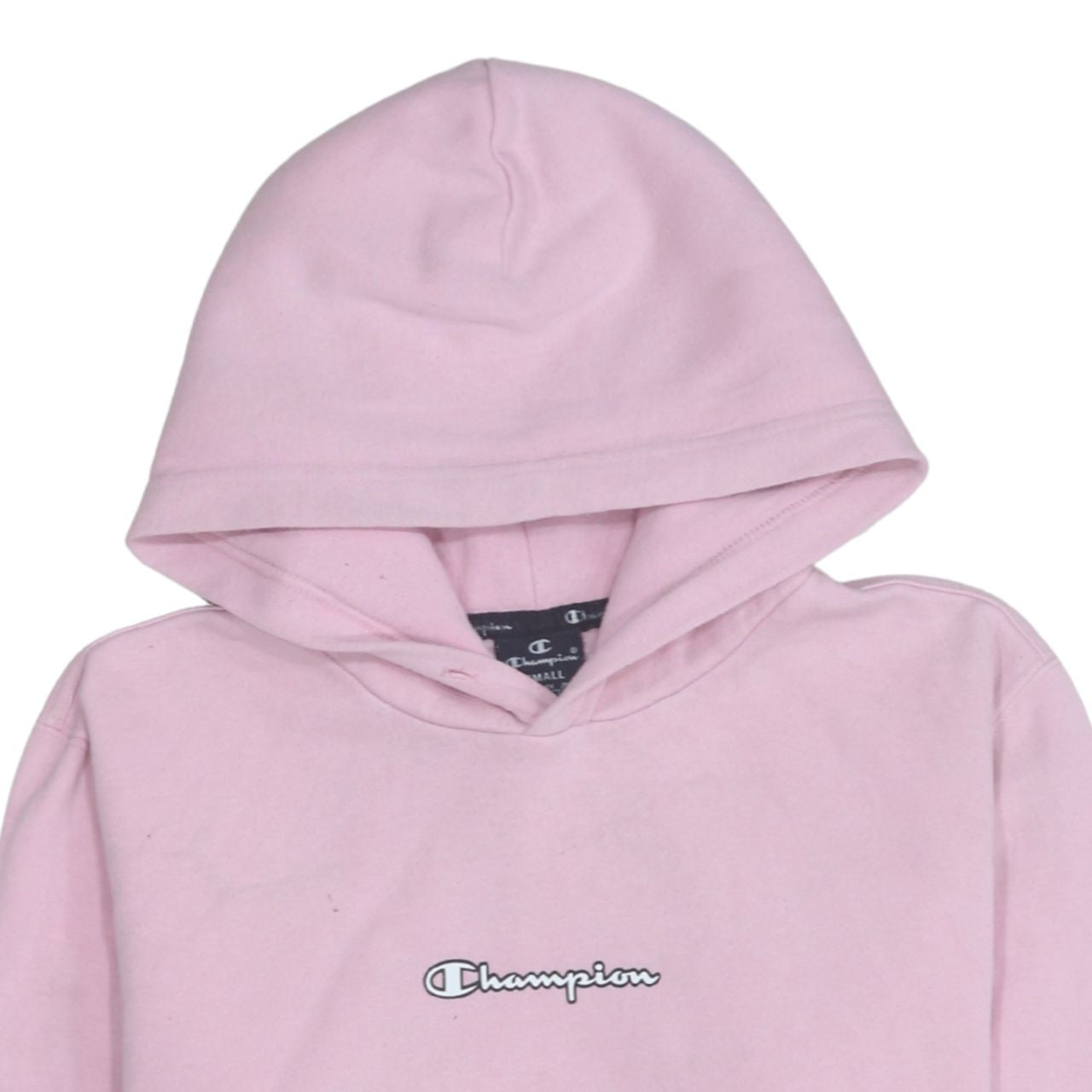 Champion Women's Pink Pullover Hoodie Small Cotton Blend Logo Sweatshirt