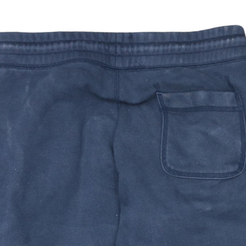 Nike Men Blue M Jogger Sweatpants Fleece Elastic Waist Pockets