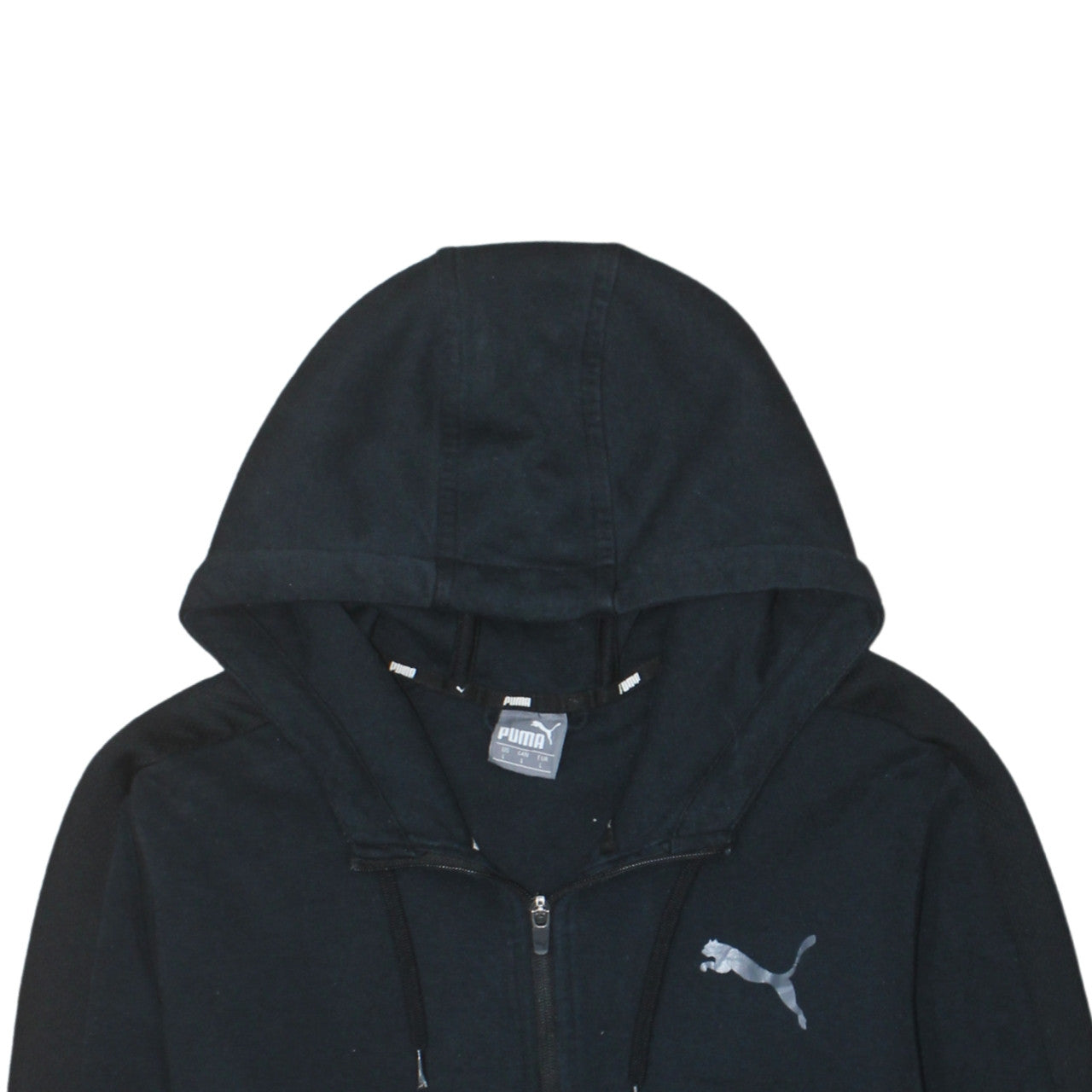 Puma Men's Black Full Zip Hoodie Size L Sportswear