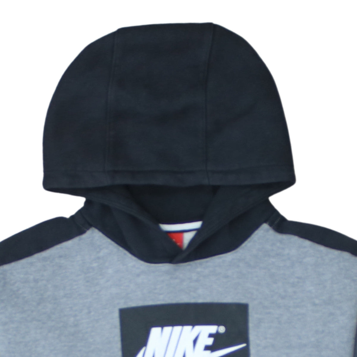 Nike Boys Grey Colourblock Pullover Hoodie XL 13-15 Years