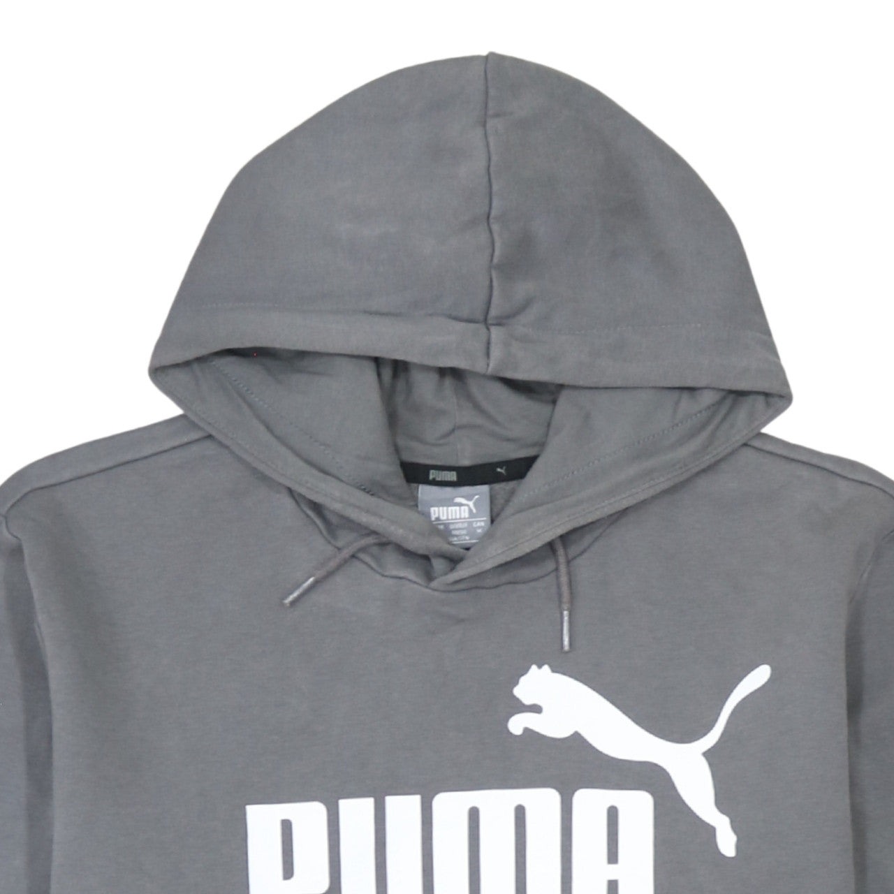 Puma Men Grey Pullover Hoodie Medium Graphic Sportswear