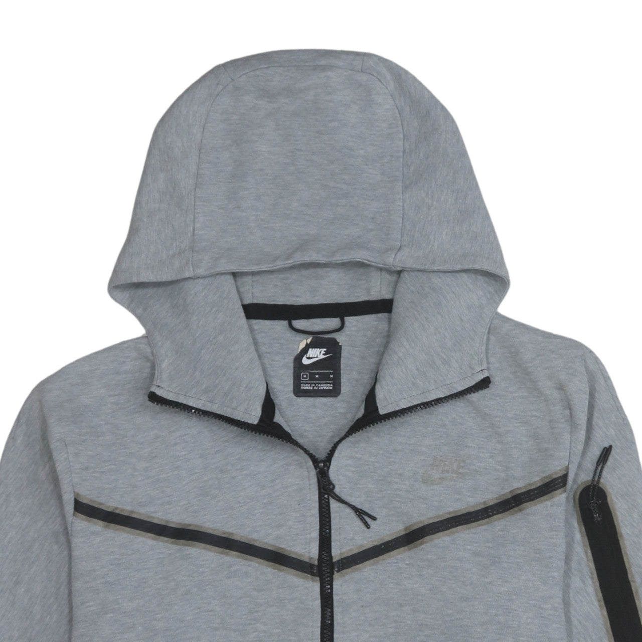 Nike Men Grey Full Zip Hoodie Size M Lightweight Sportswear