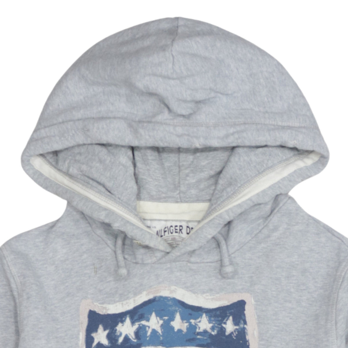 Tommy Hilfiger Denim Men's Grey Medium Pullover Hoodie with USA Graphic
