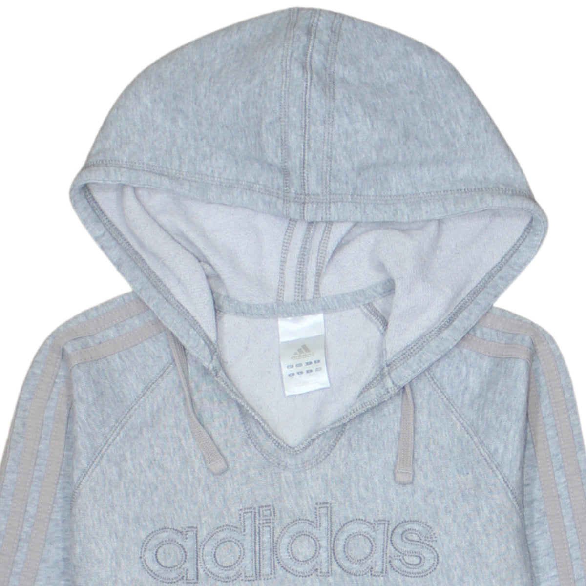 Adidas Womens Grey Hoodie Size M Pullover Hooded Sweatshirt