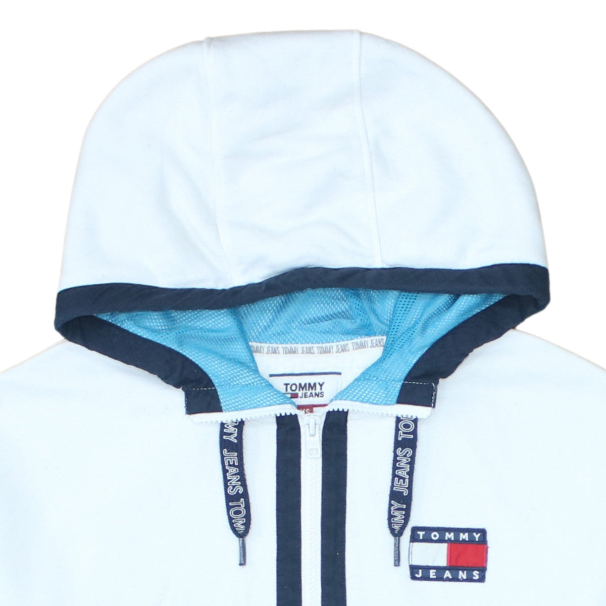 Tommy Jeans Men's White XS Pullover Hoodie Logo Fleece