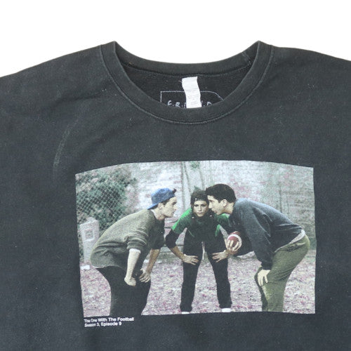 Friends Unisex Black XXL Pullover Sweatshirt Graphic Print
