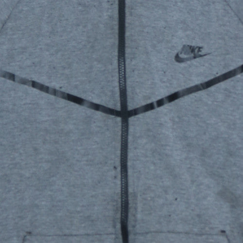 Nike Men's Grey Full Zip Hoodie Size L Regular Fit Sportswear