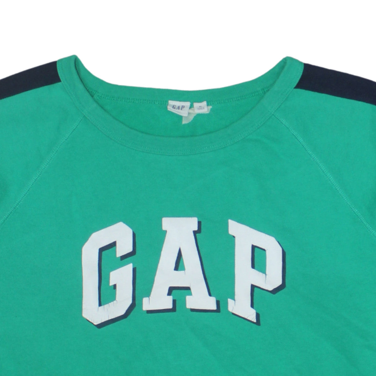 Gap Women's Green Crew Neck Pullover Sweatshirt XL Logo Print