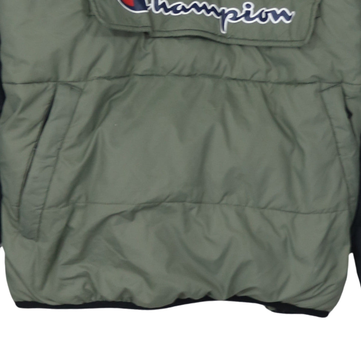 Champion Men's Green Hooded Puffer Jacket Medium