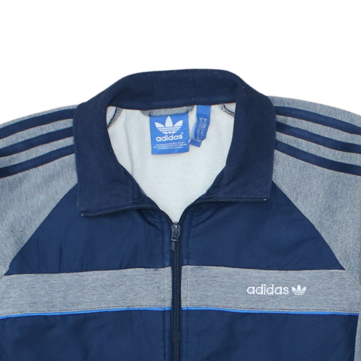 Adidas Men's Blue Full Zip Tracksuit Sweatshirt Size M