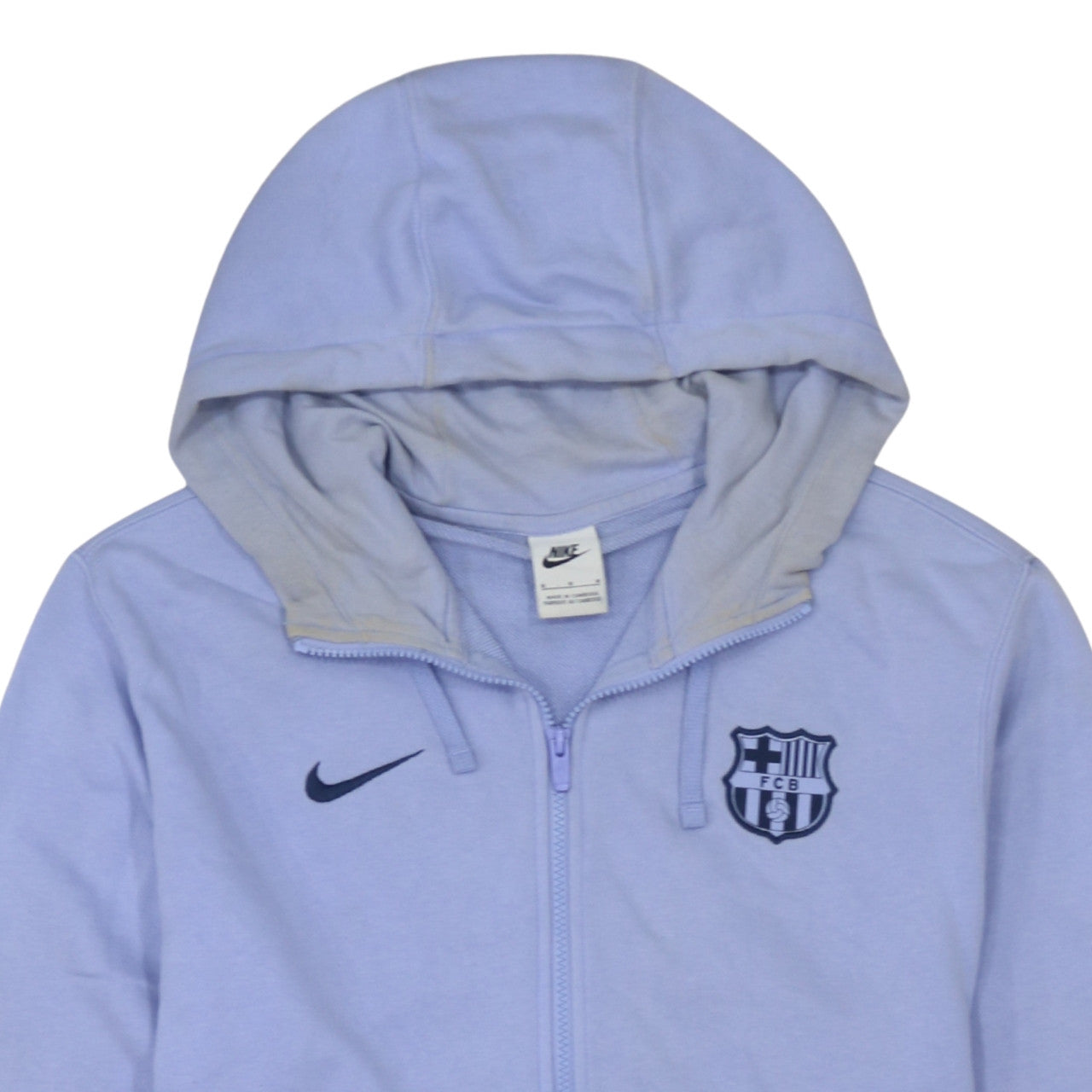 Nike Men’s Blue Full Zip Hoodie FCB Barcelona Logo Size M