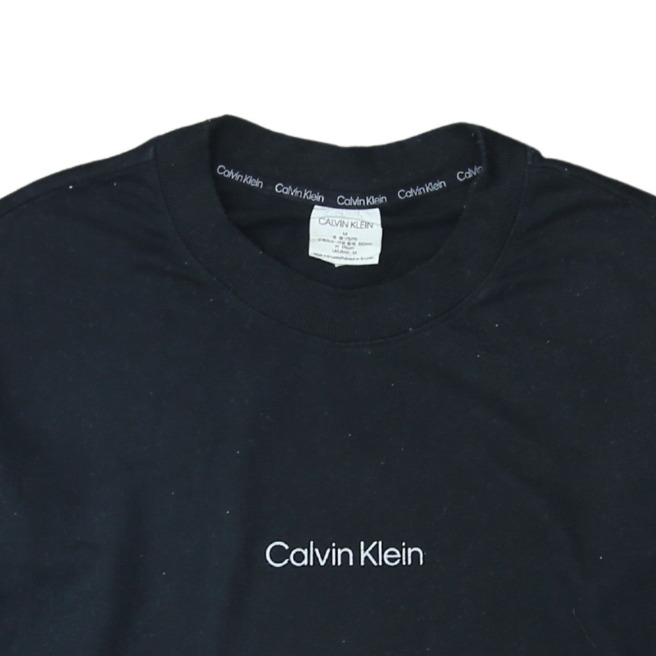 Calvin Klein Men's Black Logo Pullover Sweatshirt M