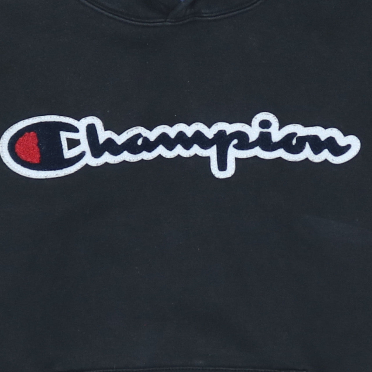 Champion Boys Black XL 13-14 Years Pullover Hoodie with Logo