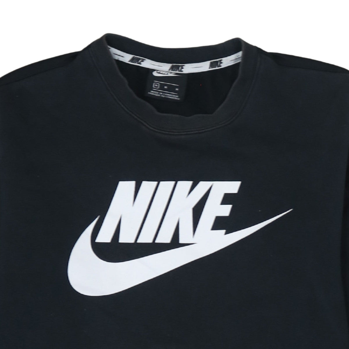 Nike Men's Black Medium Crew Neck Pullover Sweatshirt with Logo