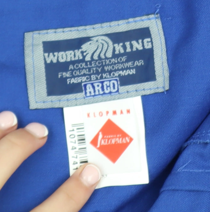 Work King Men Blue 32in Regular Fit Cargo Workwear Trousers