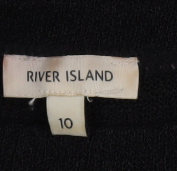 River Island Women’s Black Size 10 Crew Neck Long Sleeve Jumper