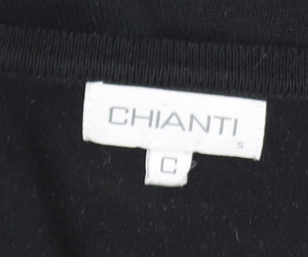 Chianti Men’s Black Geometric Knit Pullover Jumper Size S