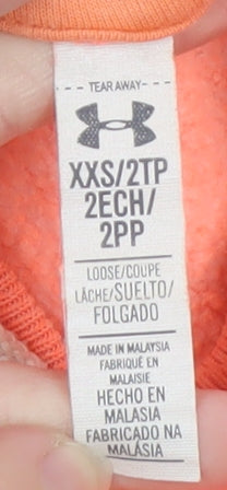 Under Armour Women’s Coral Pullover Hoodie XXS Loose Fit Logo Sweatshirt