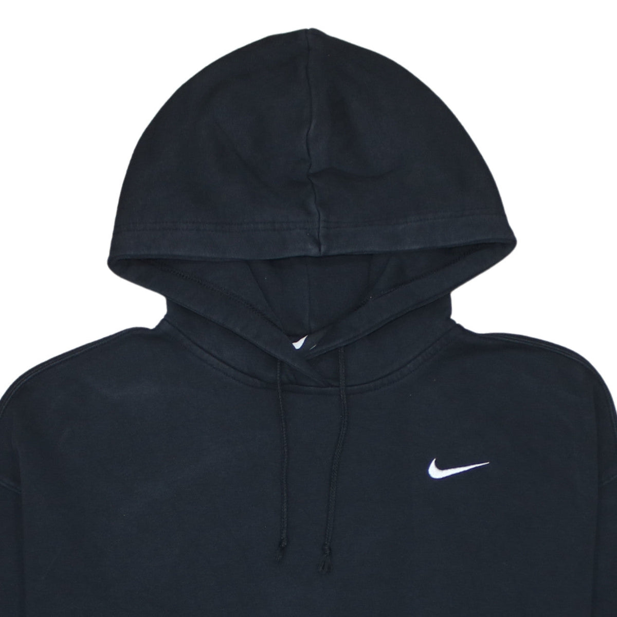 Nike Women's Black Pullover Hoodie L Cotton Fleece Casual