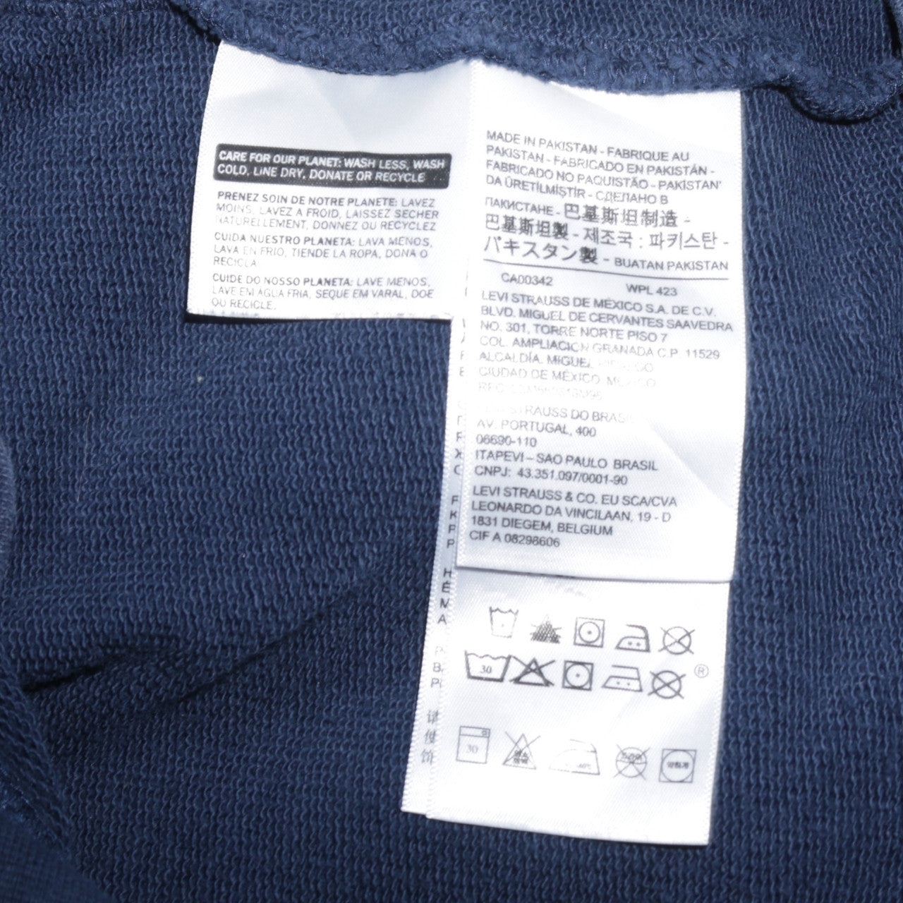 Levi's Men's Blue Relaxed Fit Pullover Logo Hoodie Medium