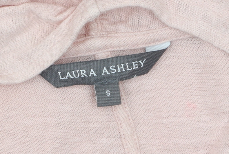 Laura Ashley Women’s Pink Linen Open Cardigan Small