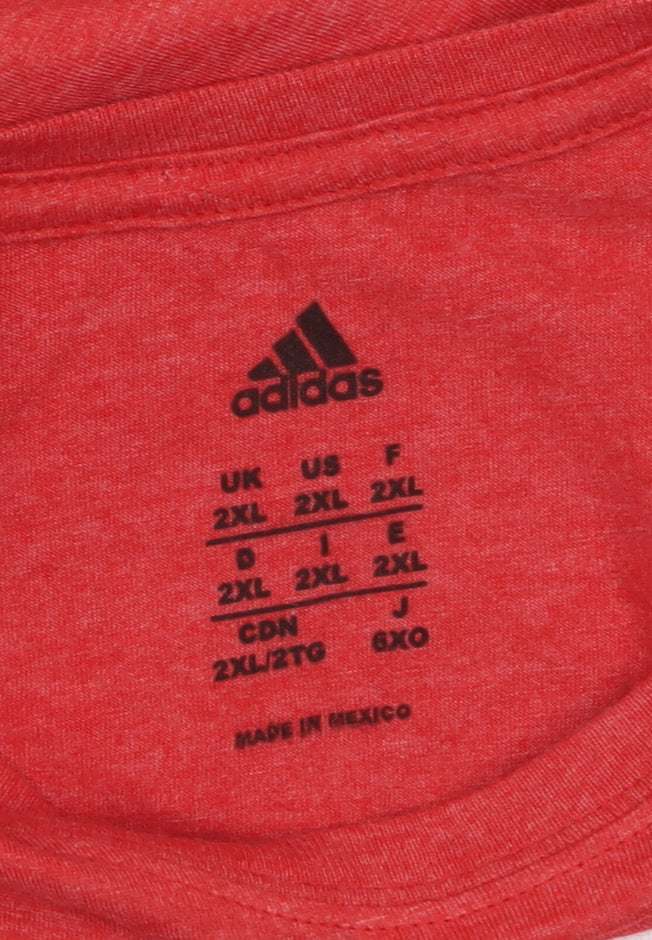 Adidas Womens Red 2XL Canada Hockey T-Shirt Short Sleeve