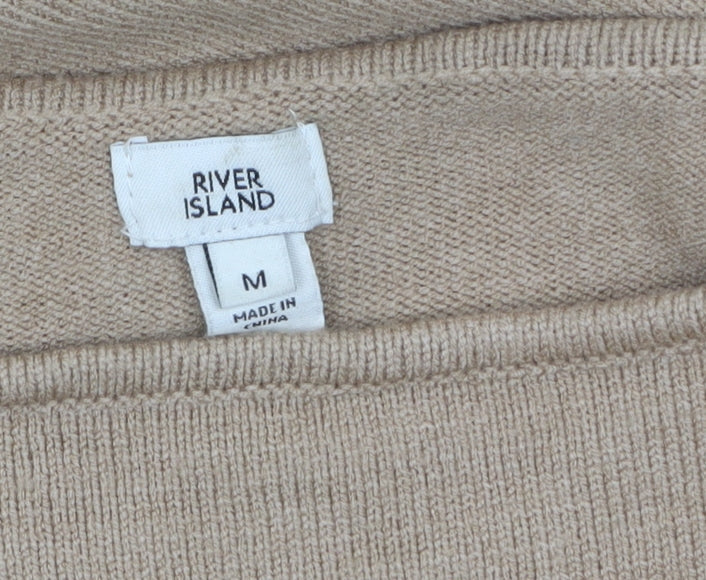River Island Women’s Beige Knit Pullover Jumper Size M