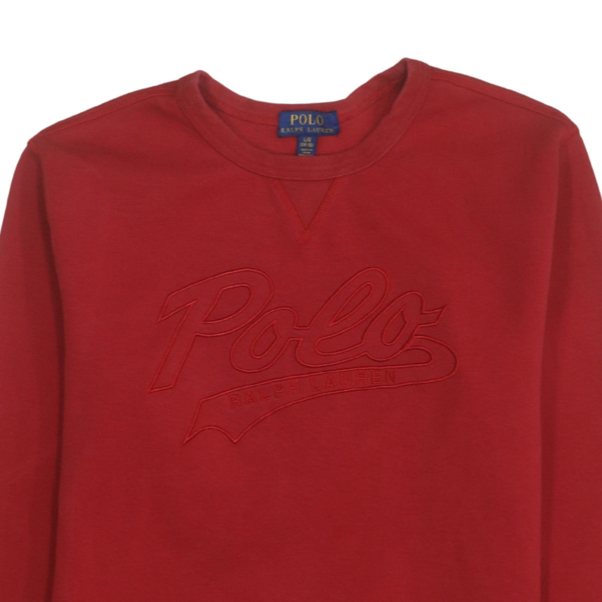 Ralph Lauren Boys Red Pullover Crew Neck Sweatshirt Size 14-16 Years