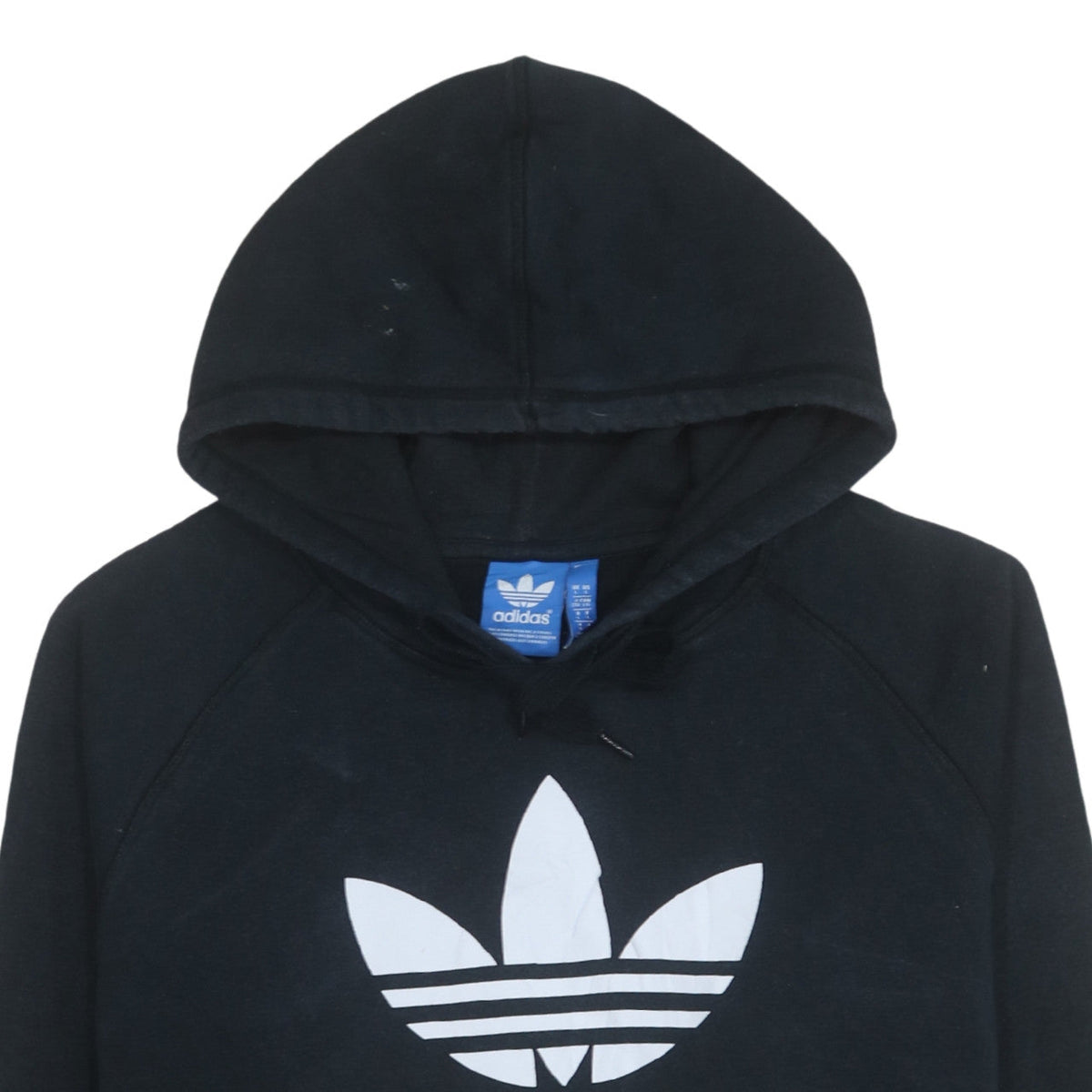 Adidas Men's Black Pullover Hoodie L Regular Fit Trefoil Logo