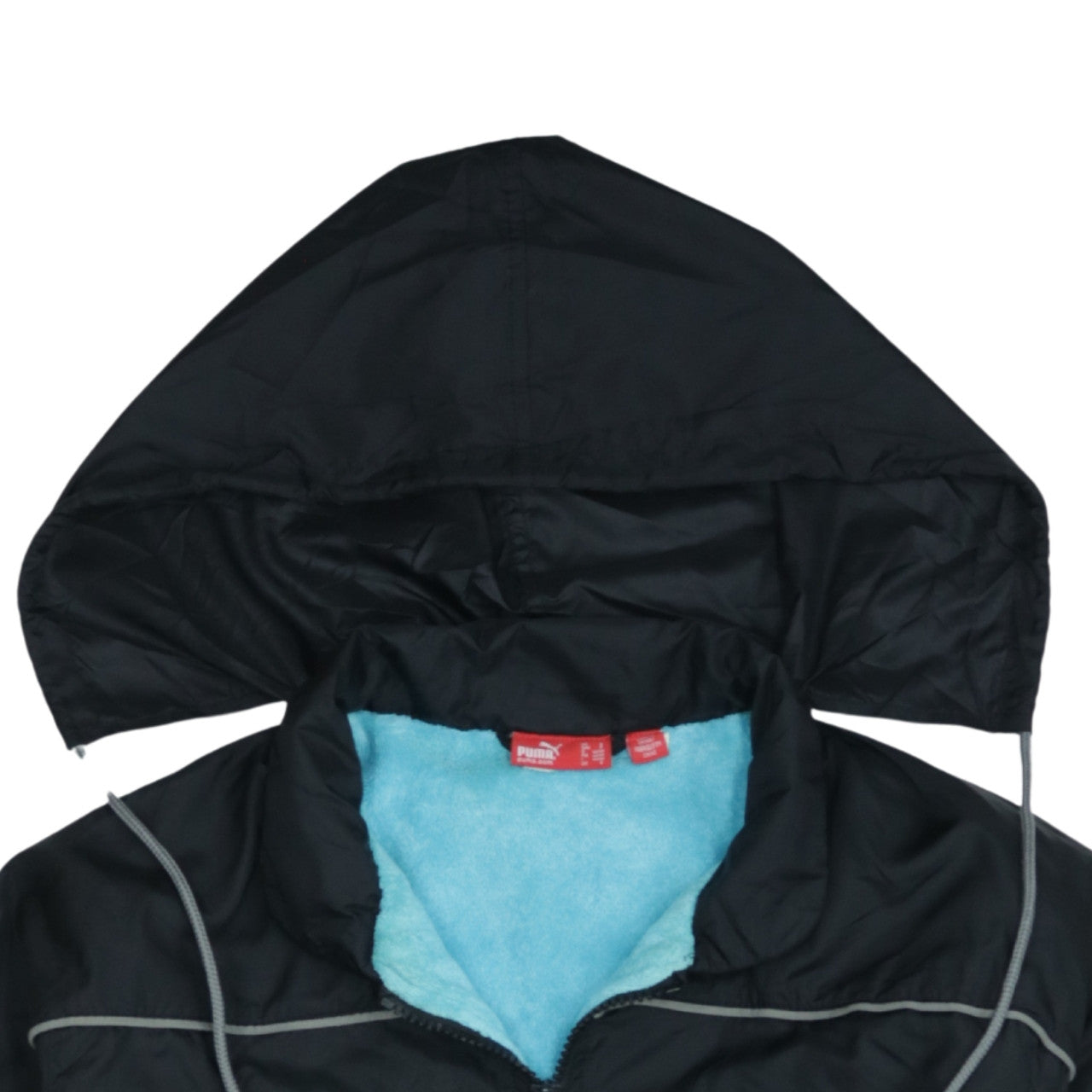 Puma Men's Black Hooded Windbreaker Jacket Size S Lightweight