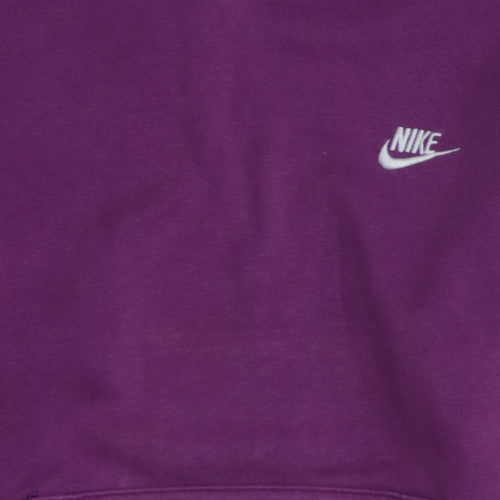 Nike Women's Purple Pullover Hoodie Small Logo Front Pocket