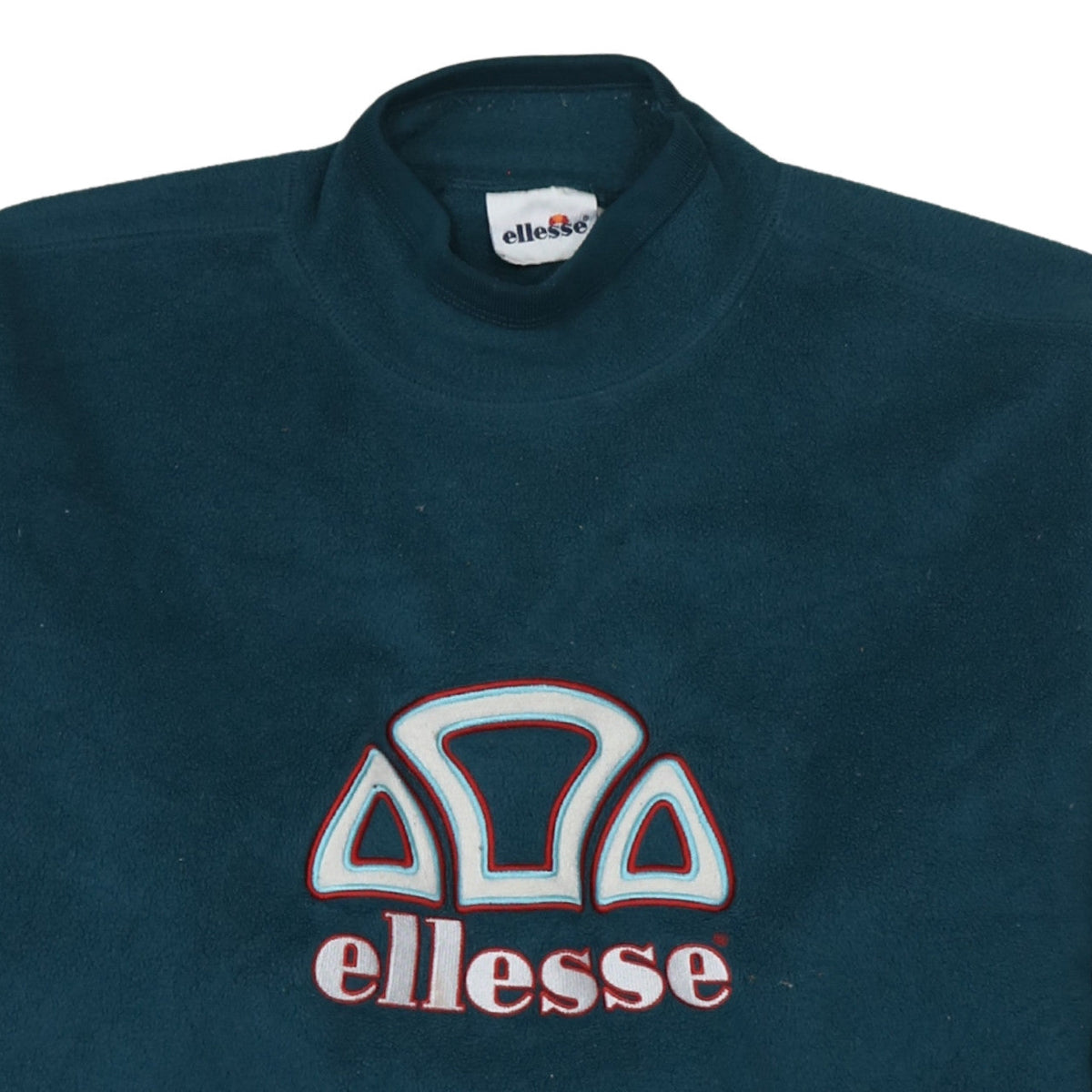 Ellesse Men's Blue Fleece Pullover Sweatshirt M Retro Logo Style