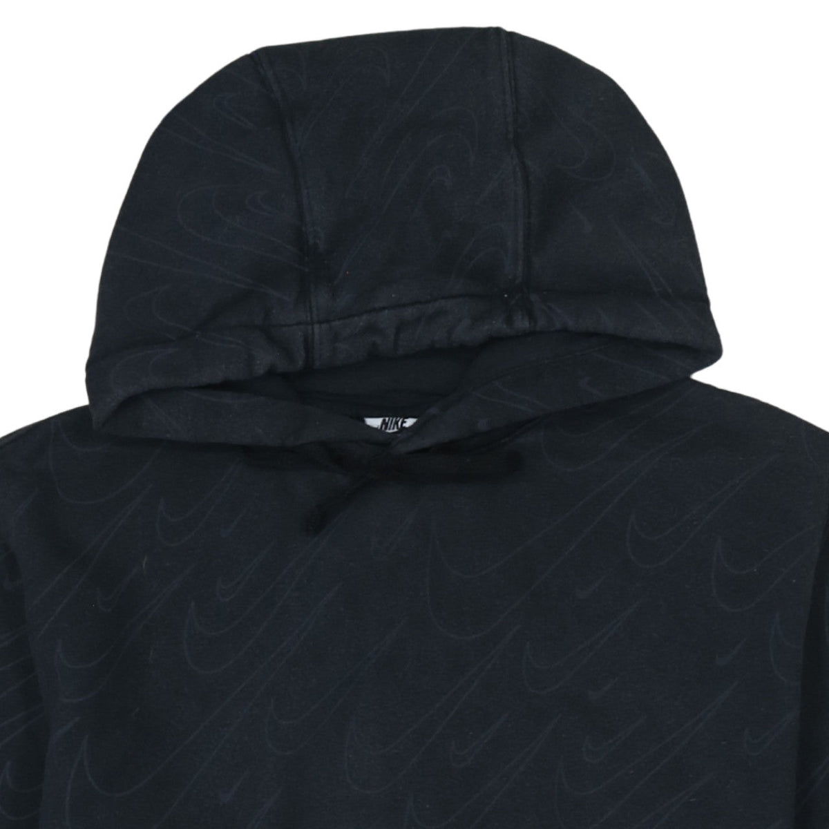 Nike Women's Black Small Pullover Hoodie with Logo Detail