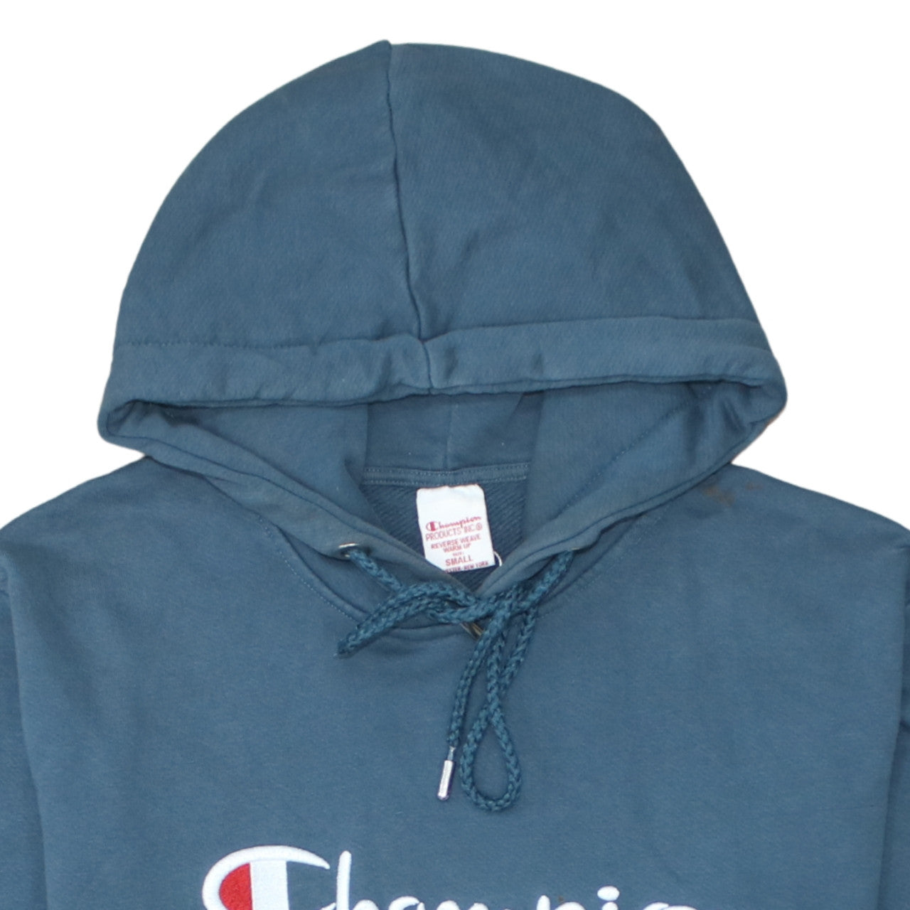 Champion Men's Blue Small Reverse Weave Pullover Hoodie